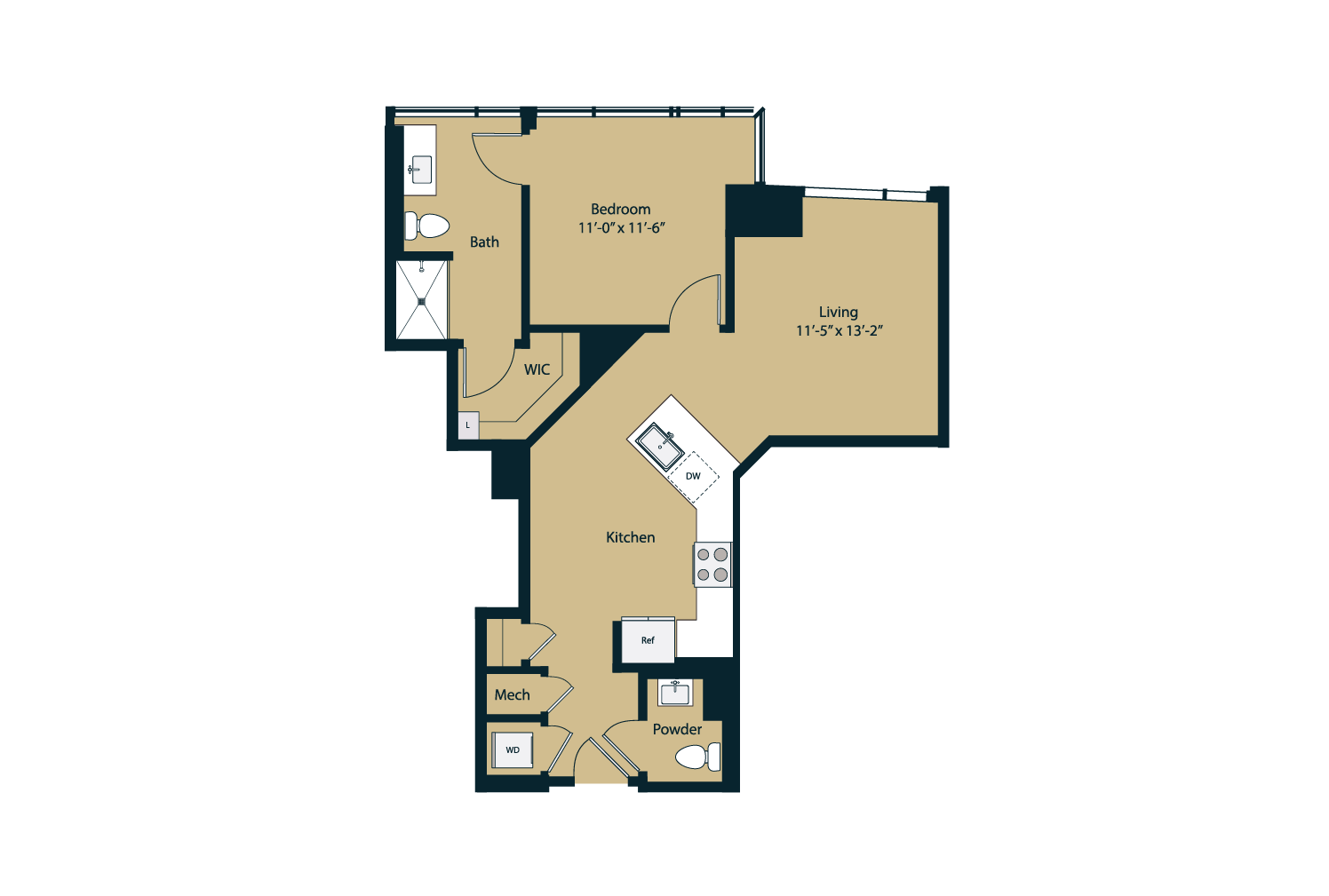 Floor plan layout diagram for A5